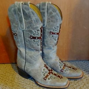 Cavenders western cowboy cowgirl boots sz 7